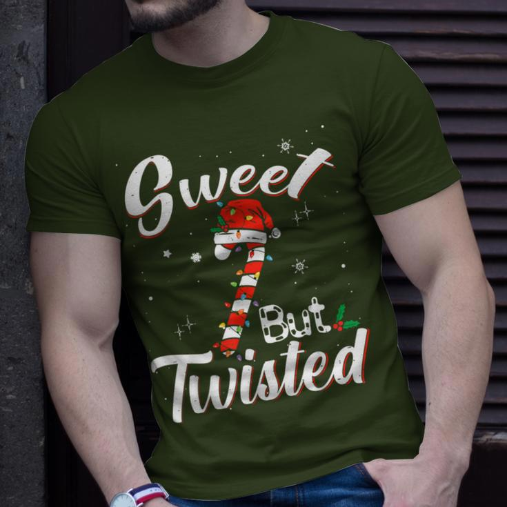 Sweet But Twisted Christmas Candy Cane Xmas Holiday T-Shirt Gifts for Him
