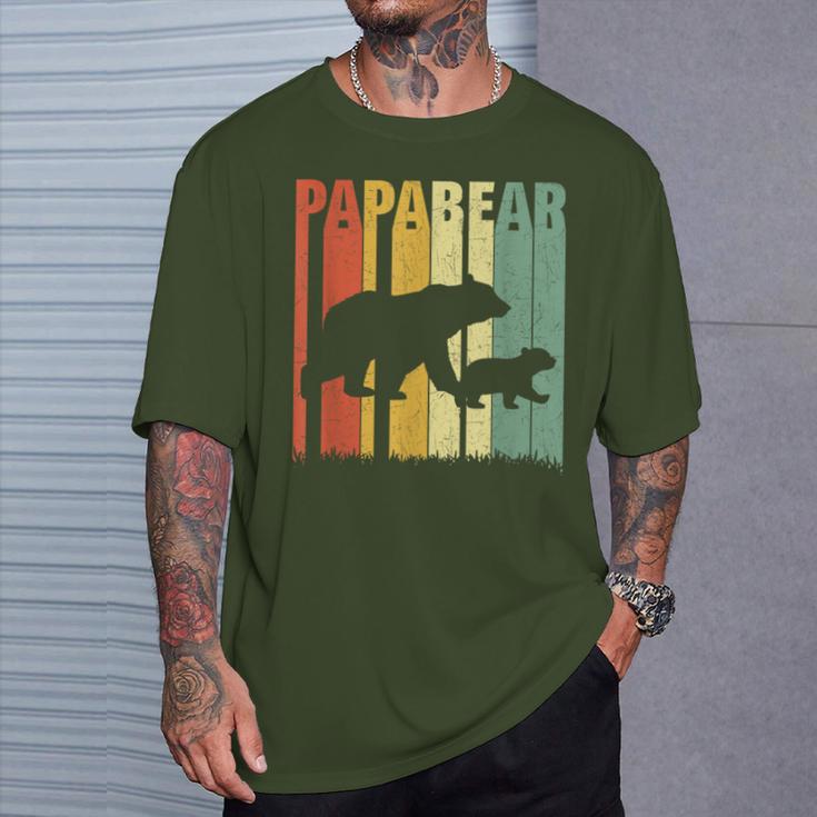 Vintage Papa Bär Baby Bäratertag Xmas Geschenk Retro Daddy T-Shirt Geschenke für Ihn