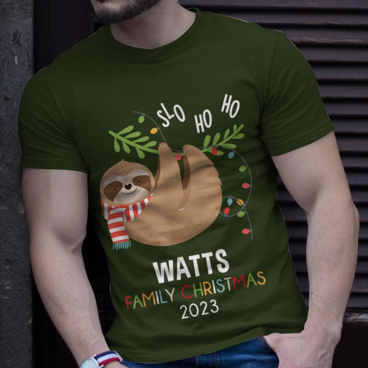 Watts Family Name Watts Family Christmas T-Shirt Gifts for Him