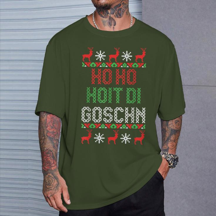 Weihnachten Ho Hoit Die Goschn Ugly Christmas Lustig T-Shirt Geschenke für Ihn