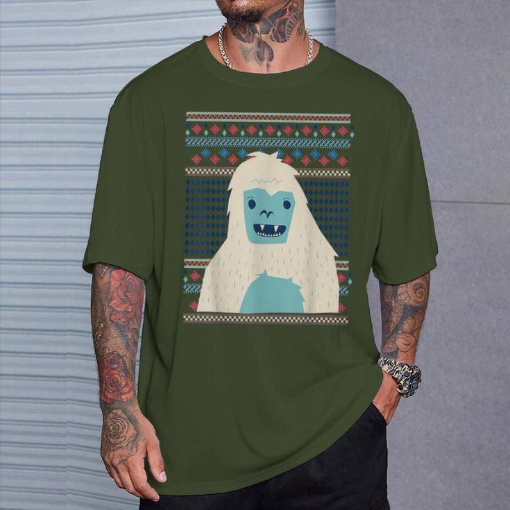 Yeti Monster Bigfoot Sasquatch Snow-Beast Ugly Christmas Fun T-Shirt Gifts for Him