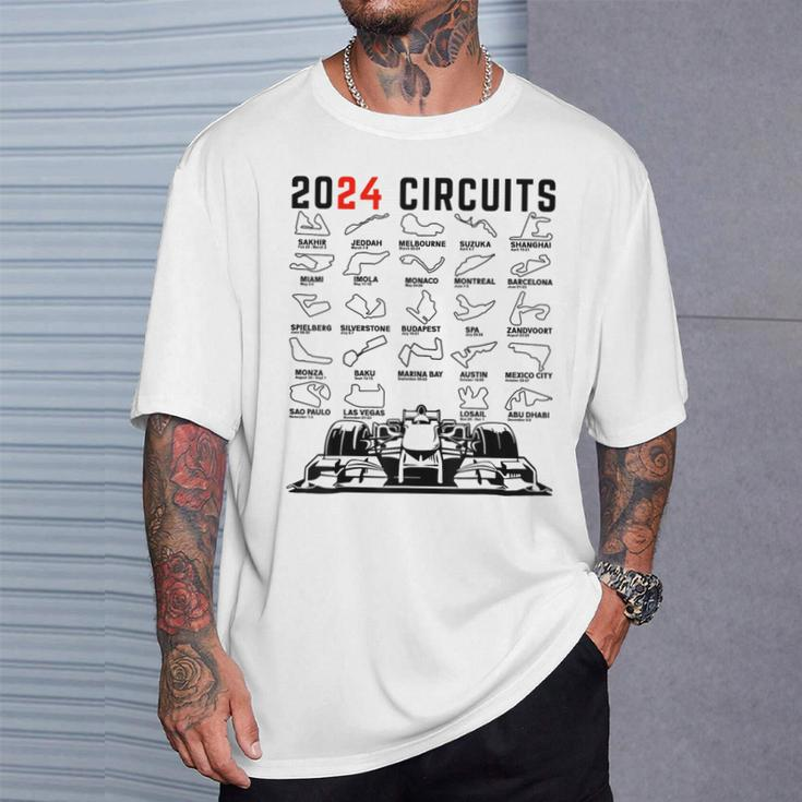 2024 Schedule Formula Racing Formula Fan Car Black T-Shirt Gifts for Him