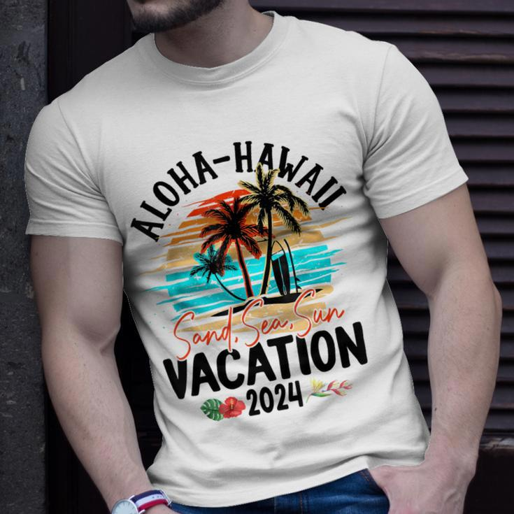 Aloha Hawaii 2024 Family Friends Group Vacation Matching T-Shirt Gifts for Him