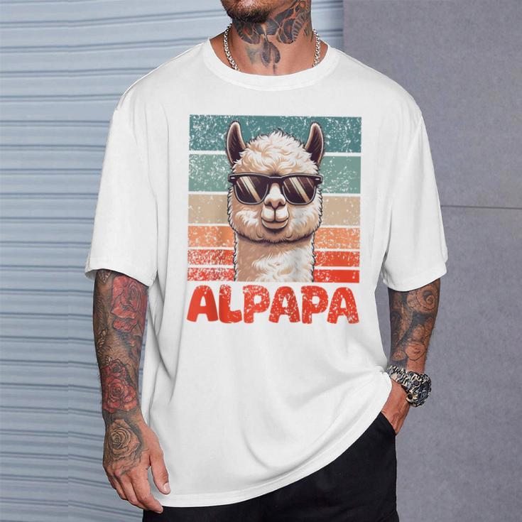 Alpapaatertag Bester Papa Alpaka Raglan T-Shirt Geschenke für Ihn