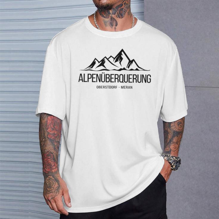 Alpenüberquung Oberstdorf Meran E5 Idea T-Shirt Geschenke für Ihn