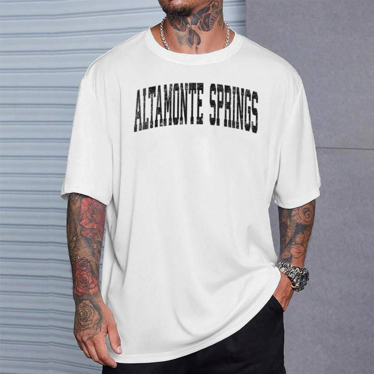 Altamonte Springs Florida Fl Vintage Athletic Sports Black D T-Shirt Gifts for Him