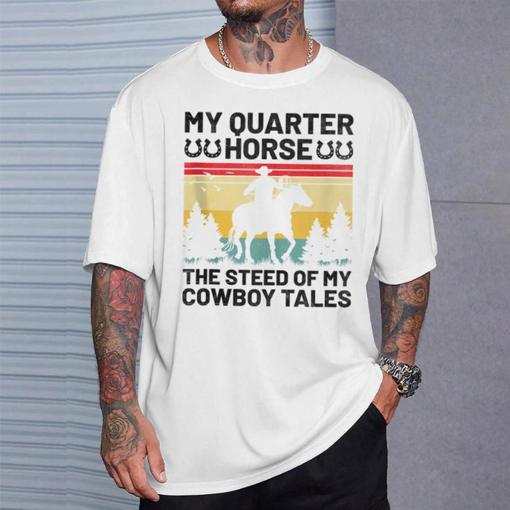 American Quarter Horse Owner Horse Riding Horses Racing T-Shirt Gifts for Him