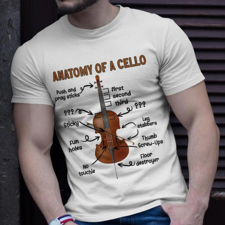 Anatomy Of A Cello Cellist Cello Lover Cello Player T-Shirt Gifts for Him