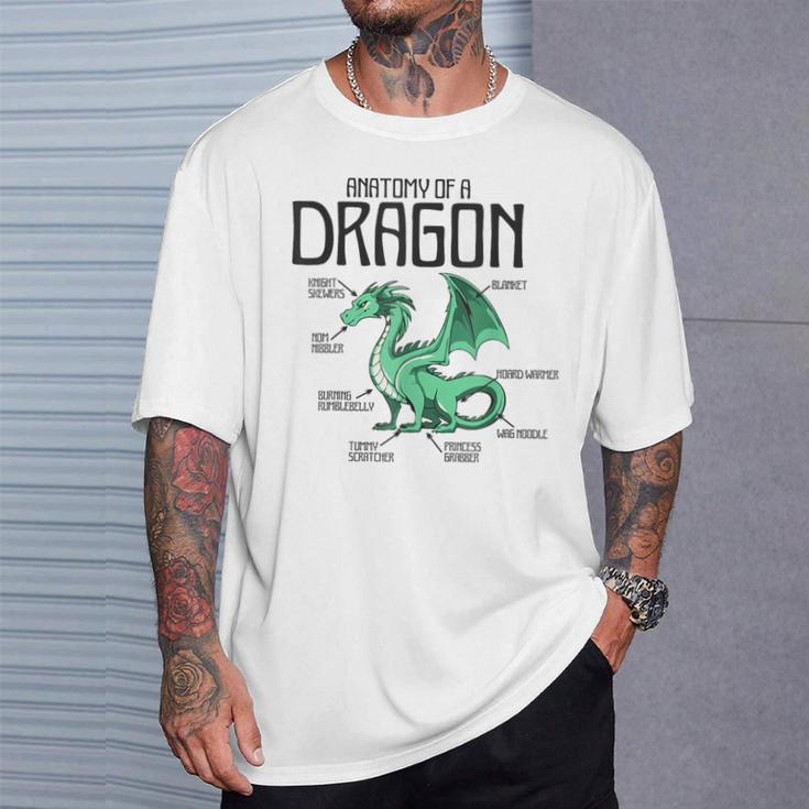 Anatomy Of A Dragon Lover For Women Reptile 2 T-Shirt Gifts for Him