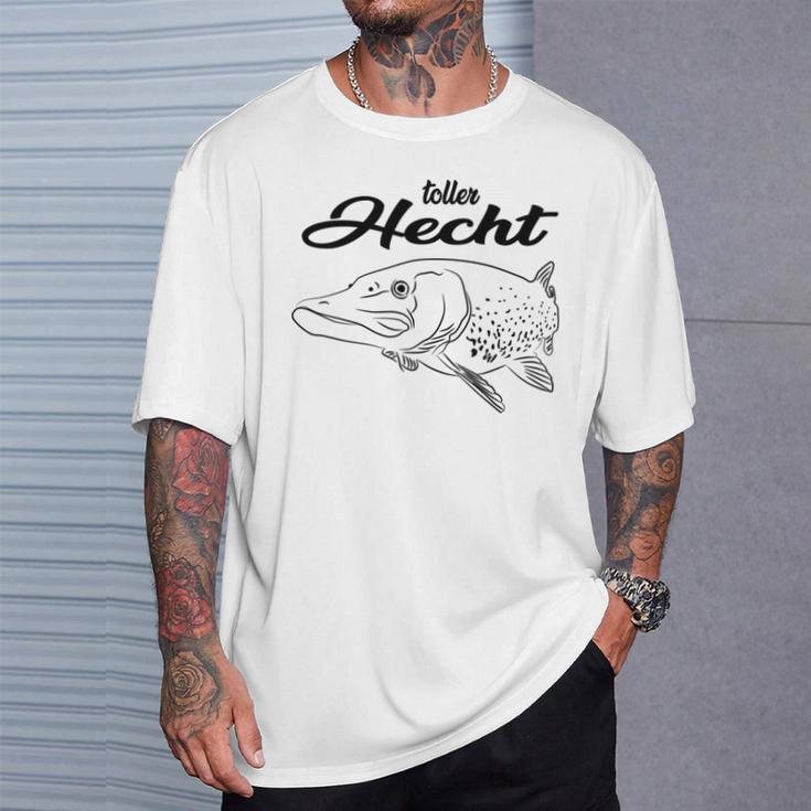 Angler Angeln Fischer Papa Opa Mann Geschenk Petri Heil T-Shirt Geschenke für Ihn