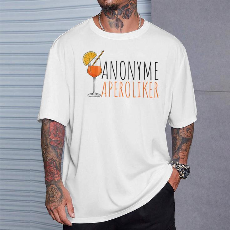 Anonyme Aperoliker Sprizz T-Shirt Geschenke für Ihn