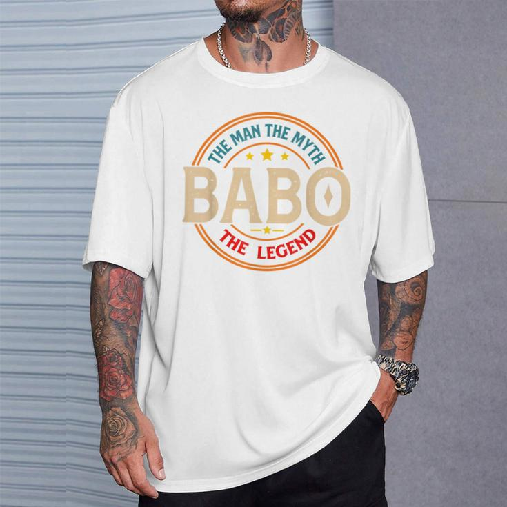 Babo The Legend The Man Babo Fathers Day T-Shirt Gifts for Him
