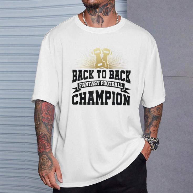 Back To Back Fantasy Football Champion 2019 Champ T-Shirt Gifts for Him