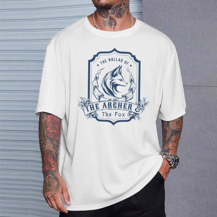 The Ballad Of The Archer And The Fox Bookish Romantasy Retro T-Shirt Gifts for Him