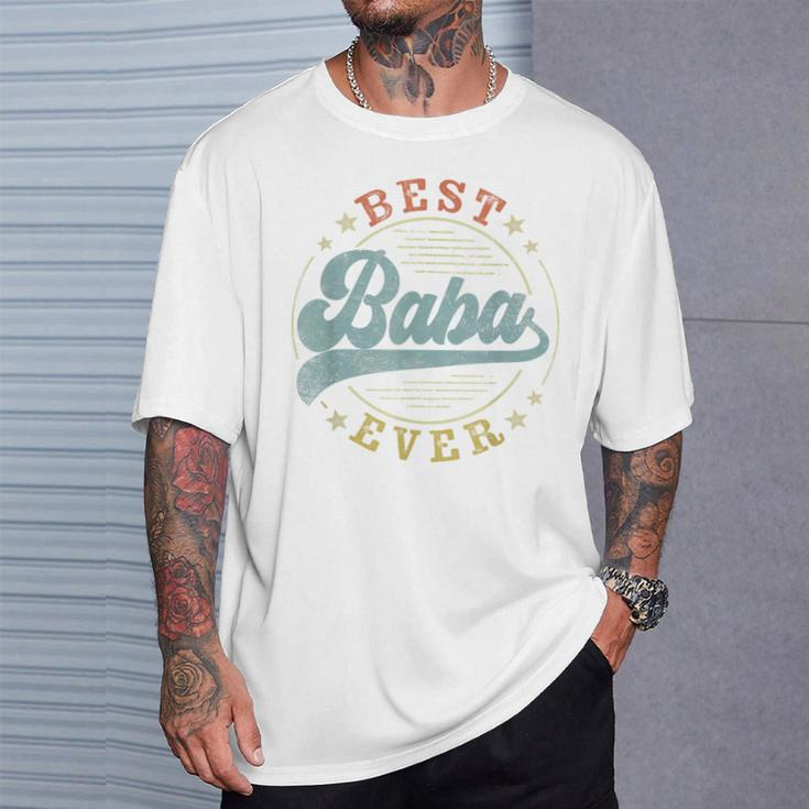 Best Baba Ever Father's Day Baba Vintage Emblem T-Shirt Gifts for Him