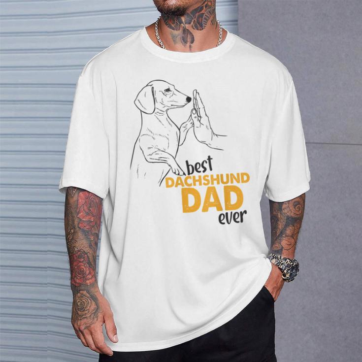 Best Dachshund Dad Ever Dachshund Dad T-Shirt Geschenke für Ihn