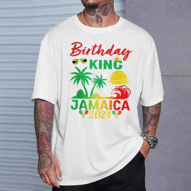 Birthday King Jamaica 2024 Jamaican Vacation Trip Men_S T-Shirt Gifts for Him