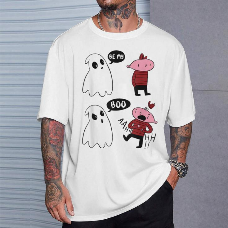 Be My Boo Ghost Valentines Day T-Shirt Gifts for Him
