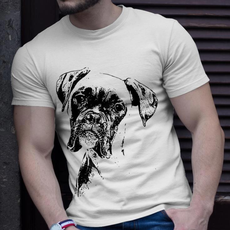 Boxer Dog Face Dog Lovers Boxer Dog T-Shirt Gifts for Him