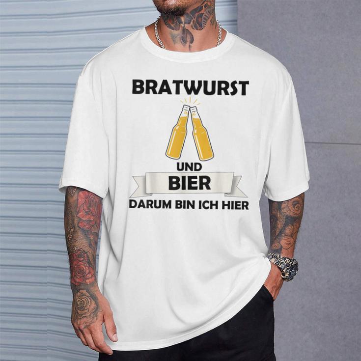 Bratwurst Und Bier Um Um Bin Ich Hier Hier Gray S T-Shirt Geschenke für Ihn