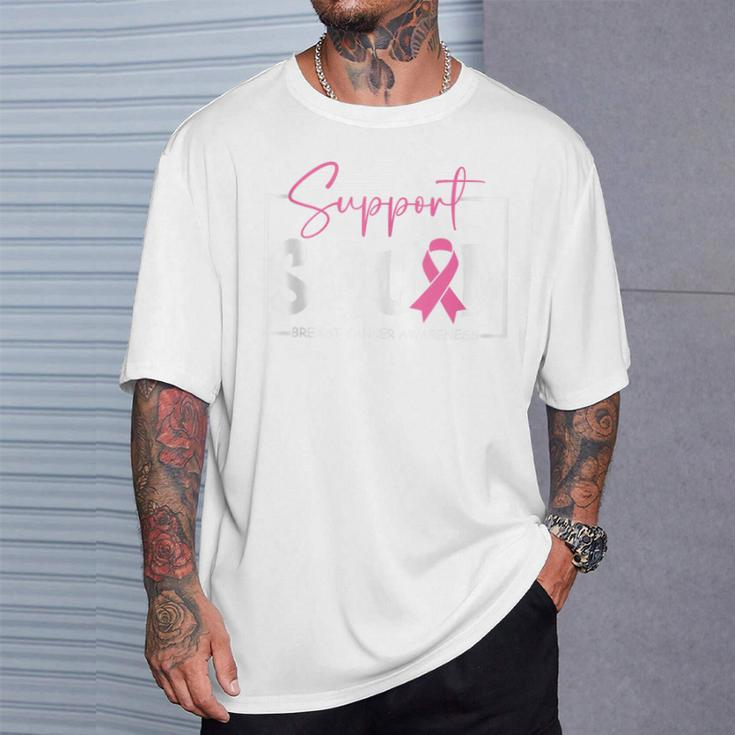 Breast Cancer Warrior Support Squad Breast Cancer Awareness T-Shirt Gifts for Him