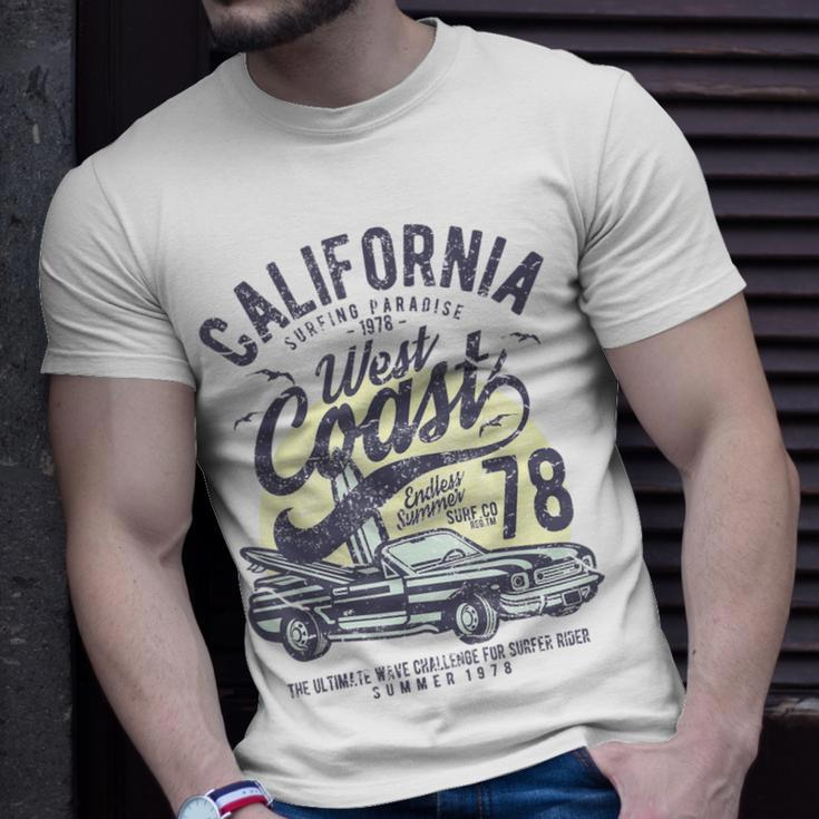 California West Coast Surfing Car Birthday T-Shirt Gifts for Him