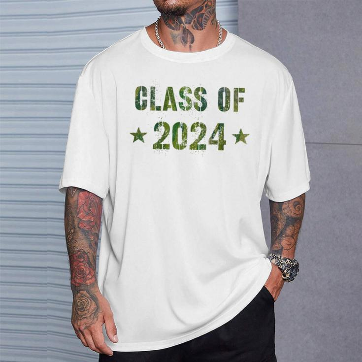Camo Graduation Class Of 2024 12Th Grade Last Day Senior 12 T-Shirt Gifts for Him