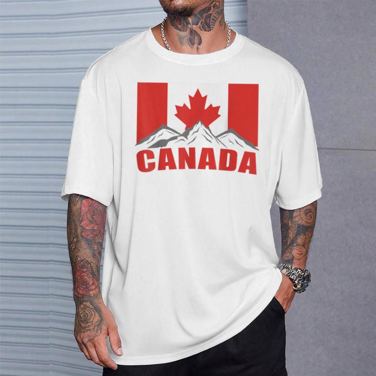 Canadian Canada Flag Excavator T-Shirt Geschenke für Ihn