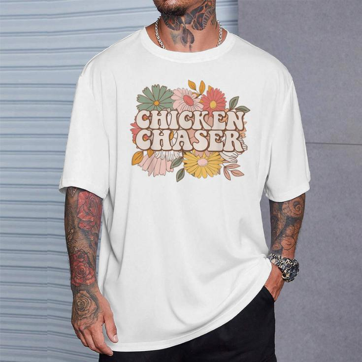 Chicken Chaser Farmer Chicken Lovers Farm Lover T-Shirt Gifts for Him