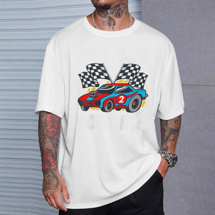 Children's Racing Car Ich Bin 2 Geburtstag 80 T-Shirt Geschenke für Ihn