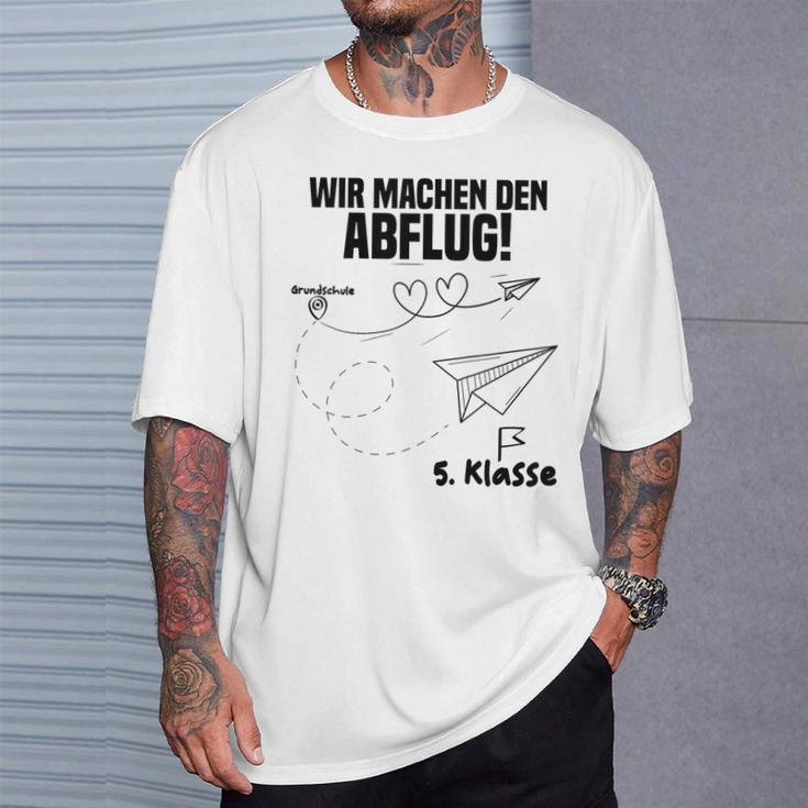 Children's Wir Machen Den Abflug 5 Klasse Graduation Primary 80 T-Shirt Geschenke für Ihn