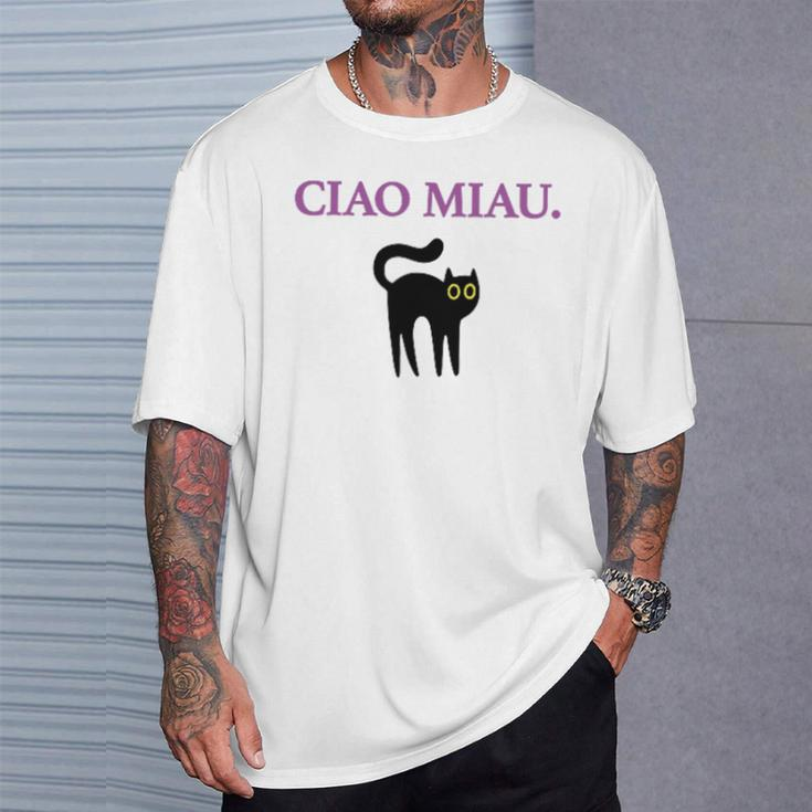 Ciao Miau X Cat Cats Cat Lovers Humour Fun T-Shirt Geschenke für Ihn