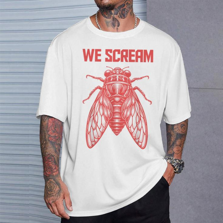 Cicada We Scream 2024 T-Shirt Gifts for Him
