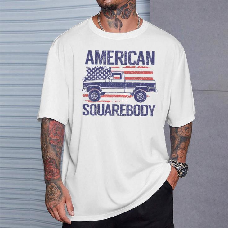 Classic C10 American Square Body Truck Usa Flag T-Shirt Gifts for Him