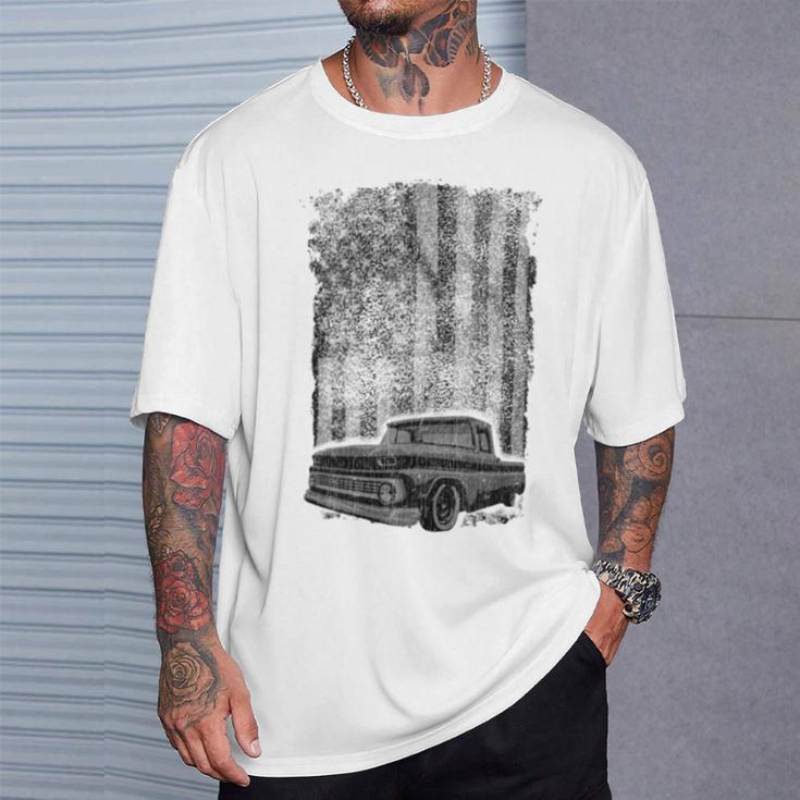 Classic Us Flag Vintage Pickup Truck T-Shirt Gifts for Him