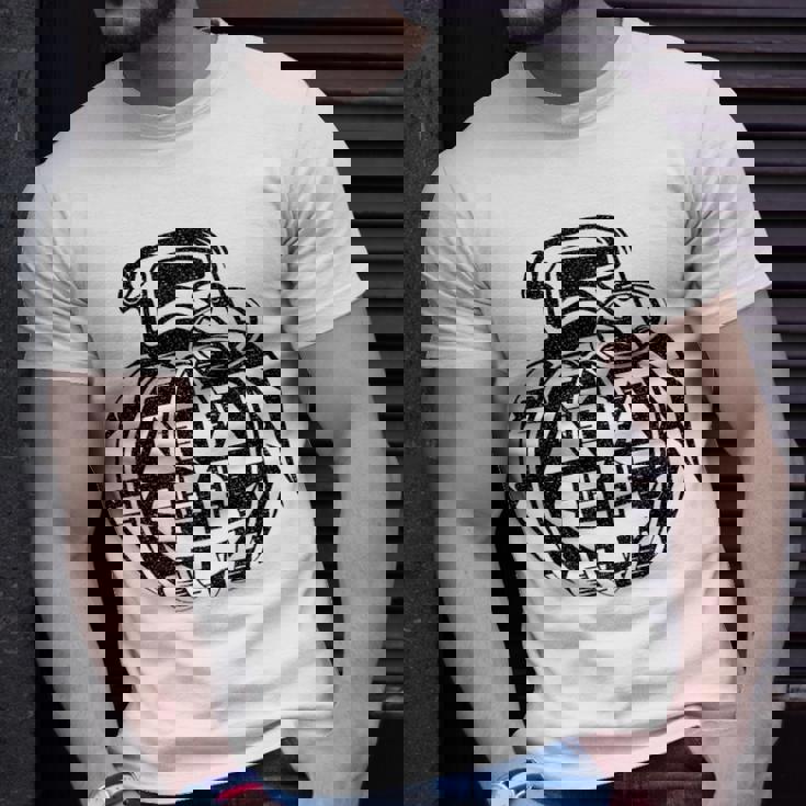 Custom Military Pumpkin Grenade T-Shirt Gifts for Him