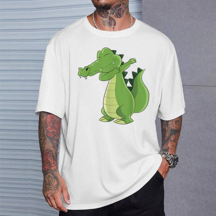 Dabbing Crocodile Dabbendes Crocodile T-Shirt Geschenke für Ihn