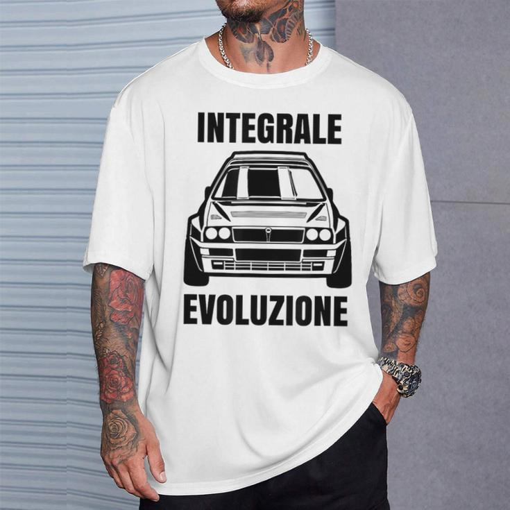 Delta Integrale Evoluzione Rally Auto White S T-Shirt Geschenke für Ihn