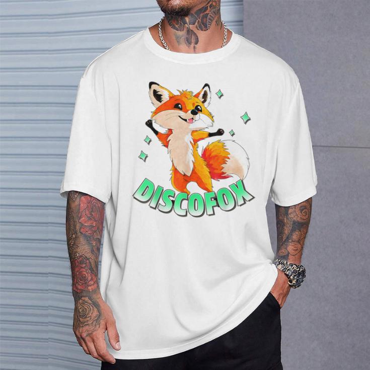 Discofox Disco Fox X Lustiger Fuchs Sonnebrille Tanzen Tanz T-Shirt Geschenke für Ihn