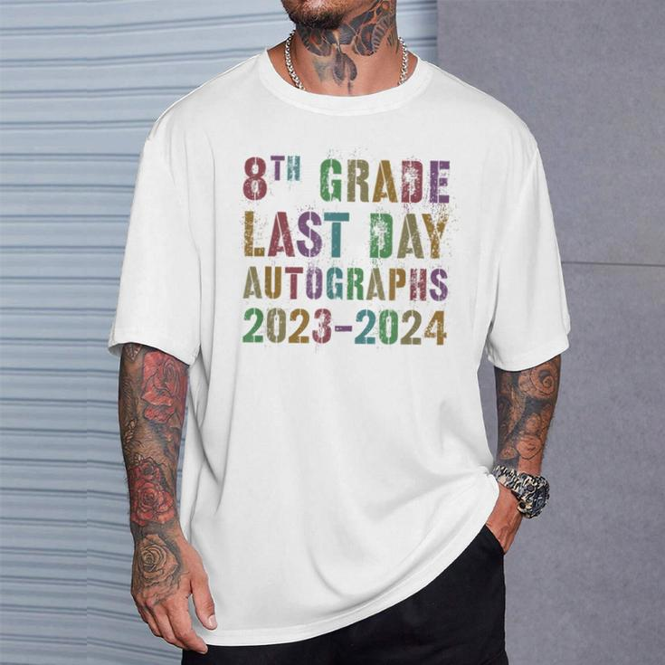 Diy Eighth Grade Autographs 2024 Last Day Signature T-Shirt Gifts for Him