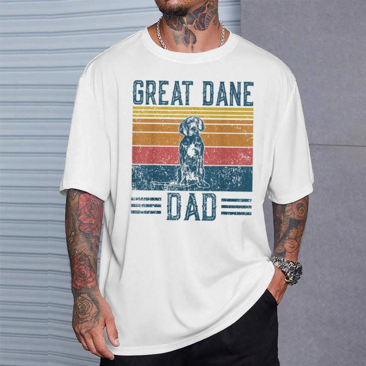 Dog Dad Vintage Great Dane Dad T-Shirt Gifts for Him