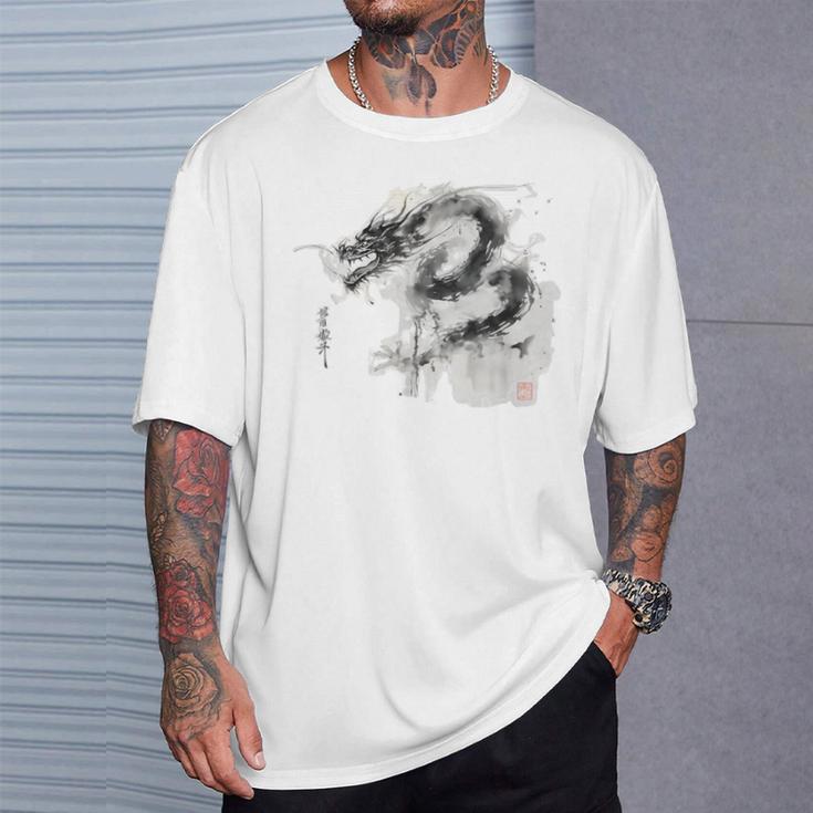 Dragon Japonais Menaçant T-Shirt Cadeaux pour lui