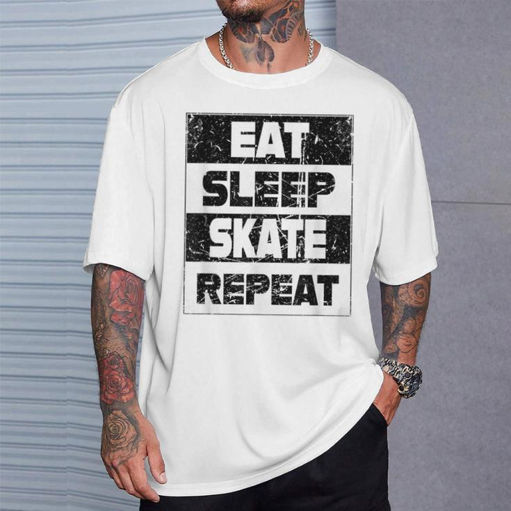 Eat Sleep Skate Repeat T-Shirt Geschenke für Ihn