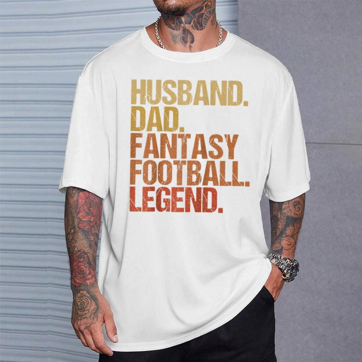 Ehemann Papa Fantasy Football Legend Cooles Ater Herren Raglan T-Shirt Geschenke für Ihn