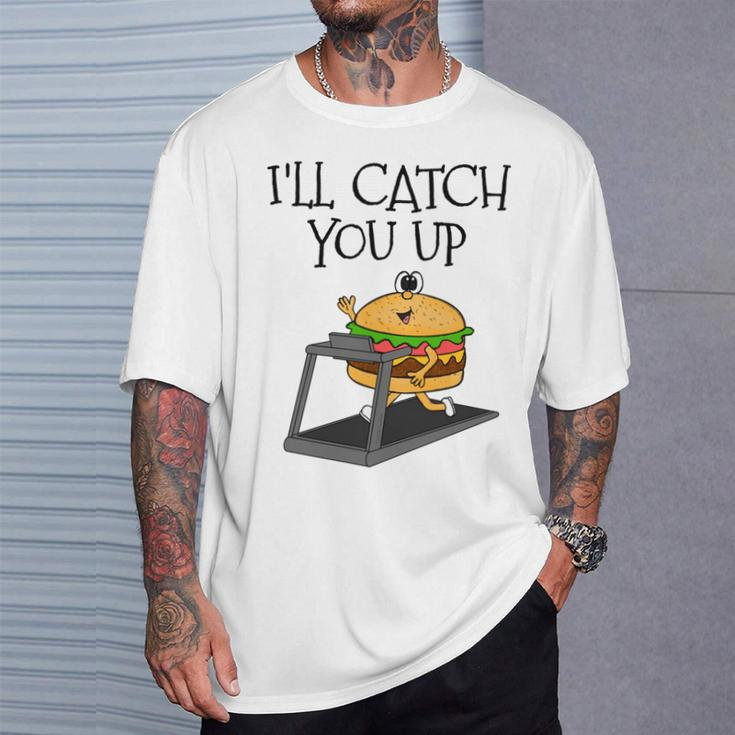 Fast-Food-Burger Fitness-Läufer Lustig T-Shirt Geschenke für Ihn