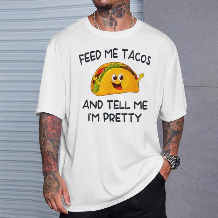 Feed Me Tacos And Tell Me I'm Pretty Toddler Vintage Taco T-Shirt Gifts for Him