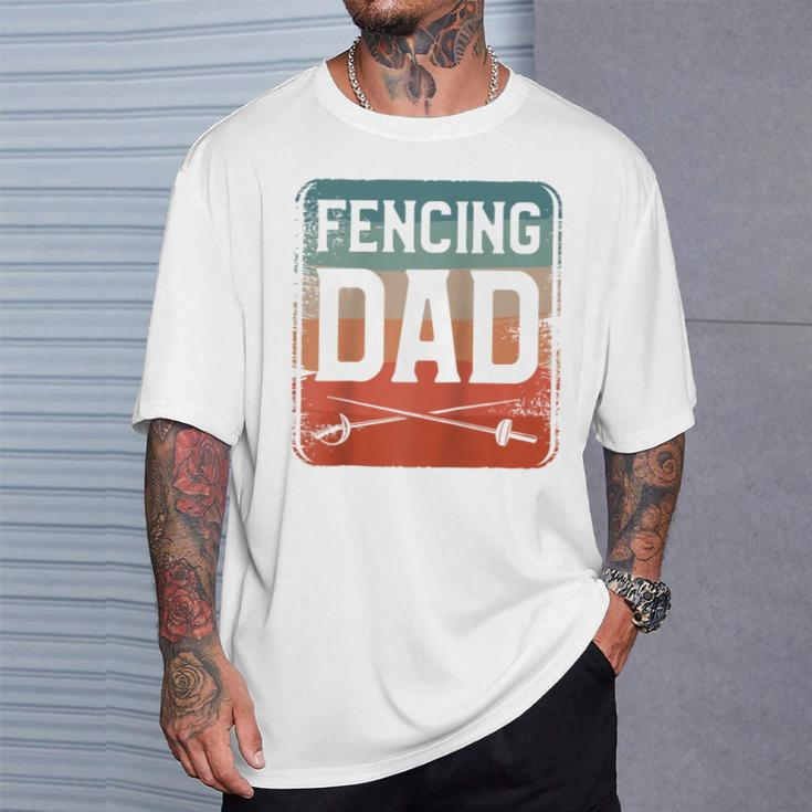 Fencing Dad Sword Fence Fencer T-Shirt Gifts for Him