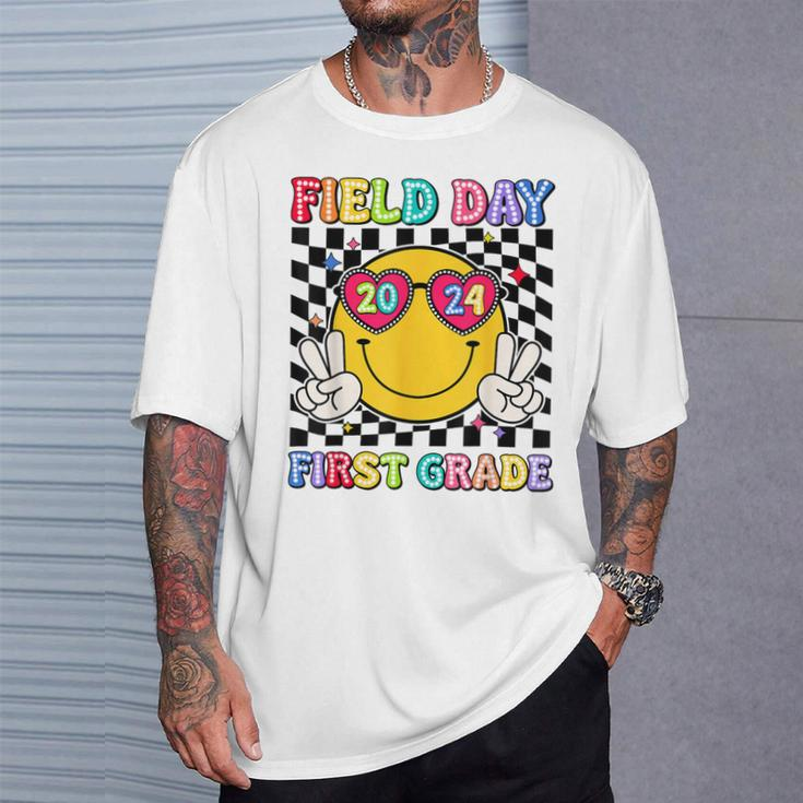 Field Day 2024 First Grade Fun Day Sunglasses Field Trip T-Shirt Gifts for Him