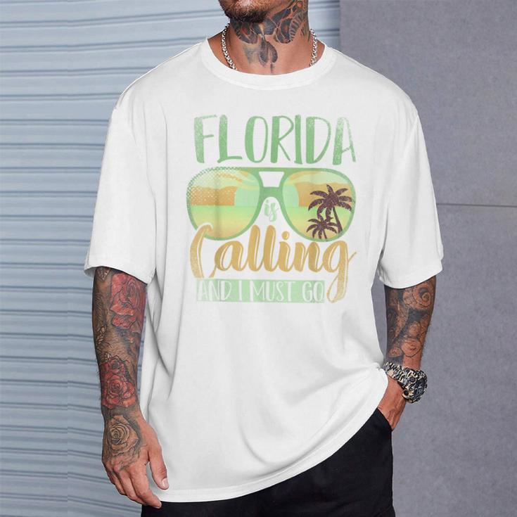 Florida Ruft Mich Und Ich Muss Gehen Florida White T-Shirt Geschenke für Ihn