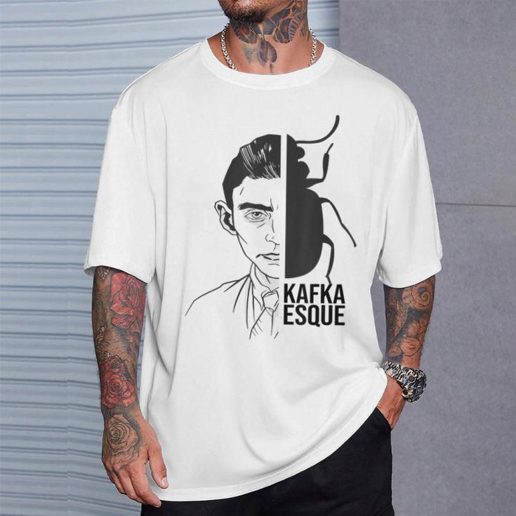 Franz Kafka Kafkaesque Portrait T-Shirt Geschenke für Ihn